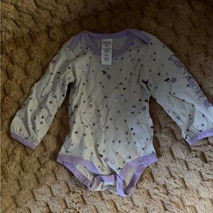 Carhartt Purple and White Baby Onesie